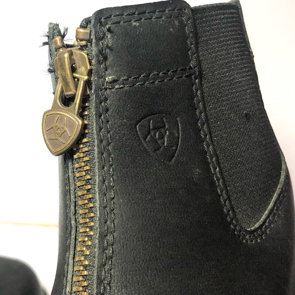 ARIAT Paddock Boots Horse Riding Equestrian Black Leather Zip Up Jodhpur Kids 13 - Picture 6 of 9